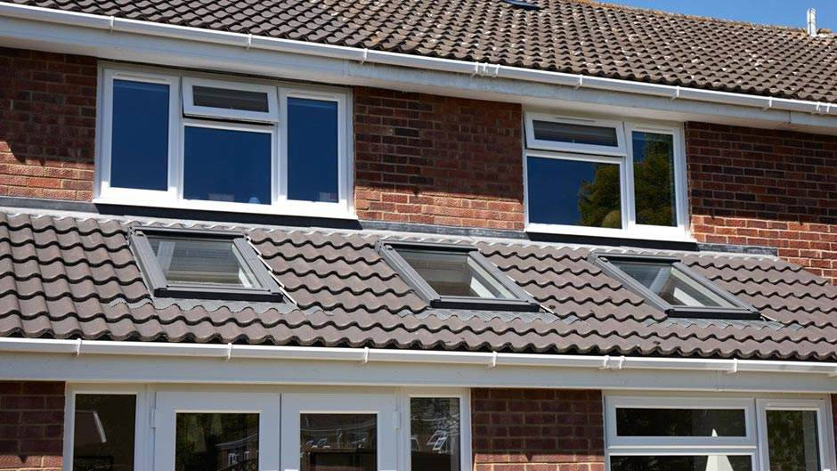 Image of velux extensions images exterior pitched roof triple window <h2>2022-04-19 - It's spring, so those bigger jobs can be tackled</h2>