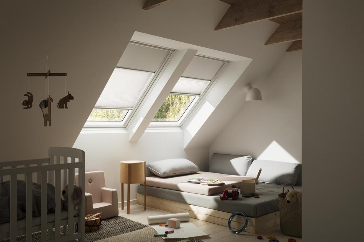 An image of VELUX® Interior Duo Blackout Roller Blinds goes here.